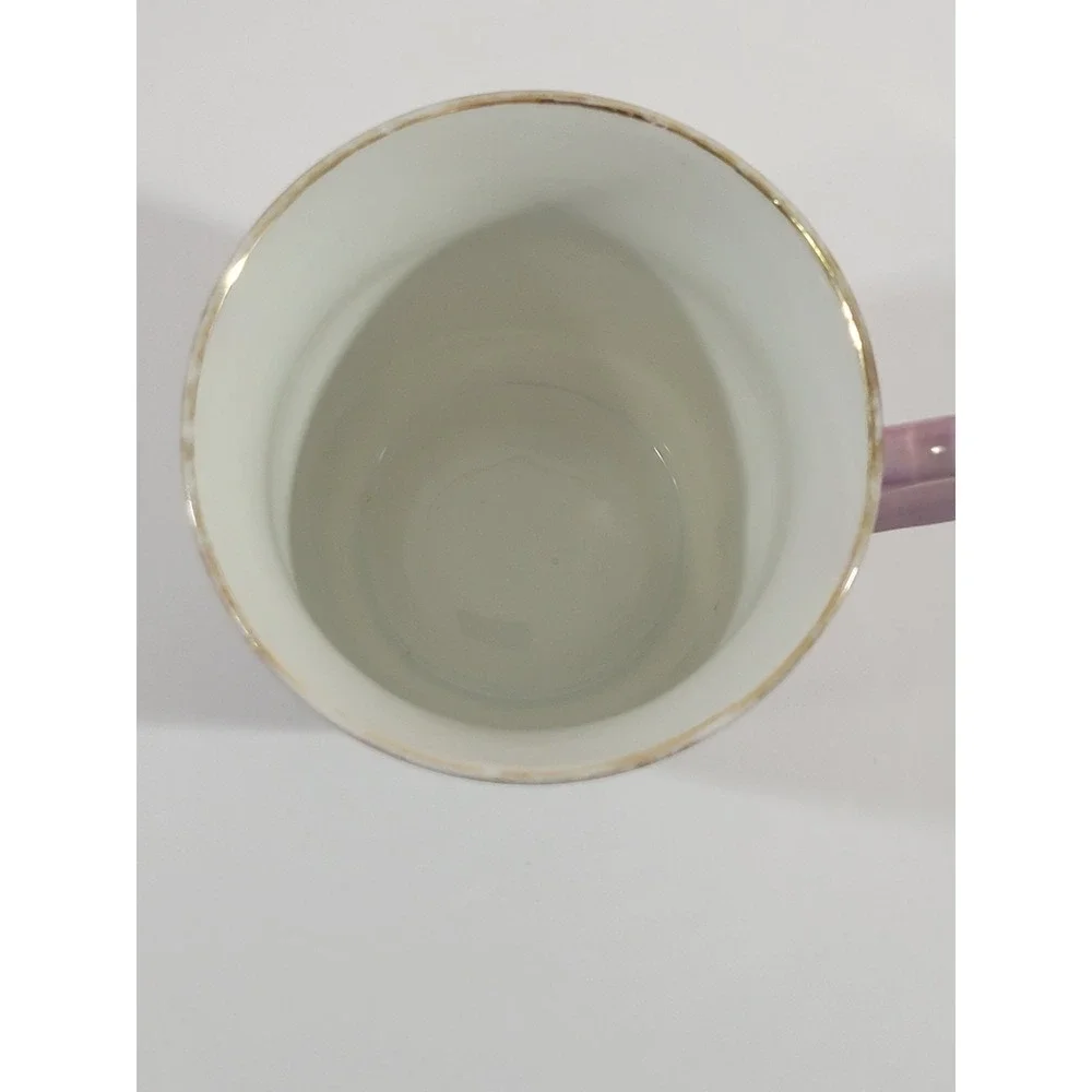 German Souveneir Cup Blick auf Herrnskretschen Gruss aus Schona Pink White Vtg